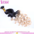 Qingdao Cheveux Usine Aliexpress Vendre Extension de Cheveux Brésiliens Vierge de Cheveux Humains I-Pointe Extension de Cheveux En Gros